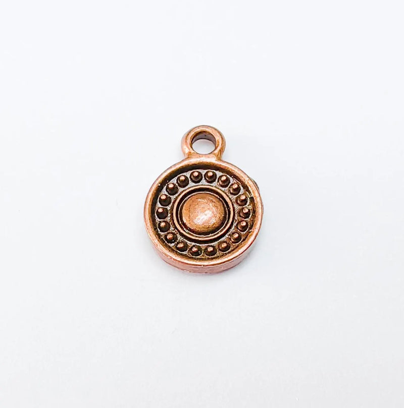 5 Minimalist Boho Charm, Vintage Style Charms, Earring Charms, Dangle Pendant, Necklace Parts, Antique Copper Plated Zamac 16x11mm G36578