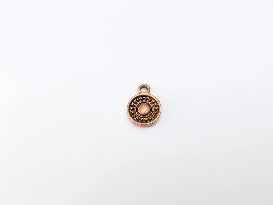 5 Minimalist Boho Charm, Vintage Style Charms, Earring Charms, Dangle Pendant, Necklace Parts, Antique Copper Plated Zamac 16x11mm G36578