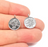 2 Sterling Silver Coin Charms Ottoman Signature Charms 925 Silver Charms (13mm) G30164