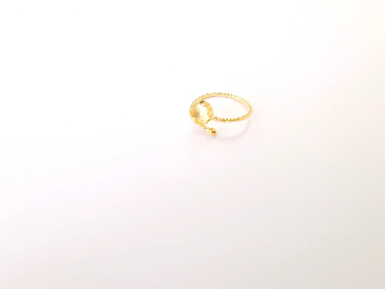 Sterling Silver Ring Blank Bezel Shiny Gold 925 Silver Ring Setting Resin Blank Cabochon Ring Mounting Adjustable Ring Base G30137