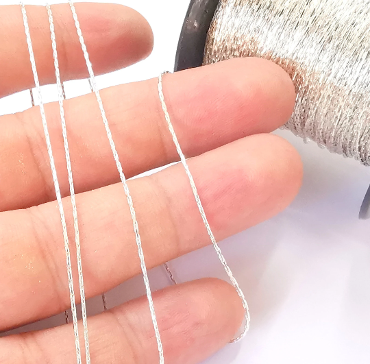 1mt(3.3ft) Sterling Silver Snake Chain 925 Solid Silver Wheat Chain Chain (0.8mm) G30090