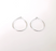 2 Solid Sterling Silver Earring Hoop Wire 925 Silver Earring Hoop Findings 2 Pcs (1 pair) Earring Clasp (20mm) G30069