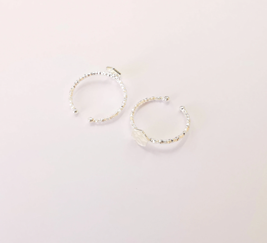 Hexagon Stamping Ring Blanks, Sterling Silver Engraving Blank, Statement Rings, Adjustable Nameplate Ring, 925 Solid Silver 6mm G30125