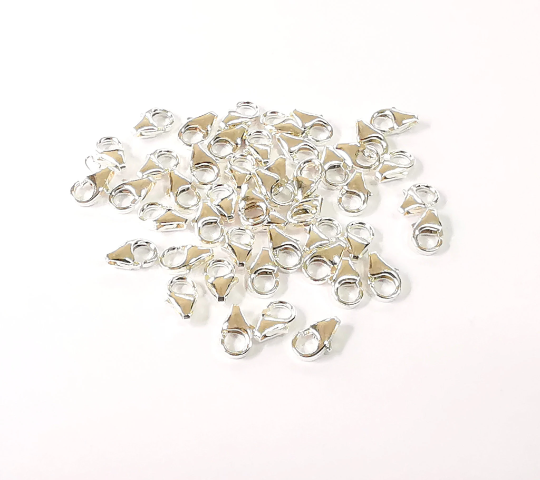 Sterling Silver Lobster Clasps 925 Solid Silver Findings (7x4mm) G30083
