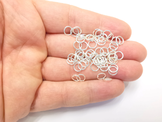 5 Solid Sterling Silver Jumpring (7,5mm) (Thickness 1mm - 18 Gauge) 925 Silver Jumpring Findings G30098