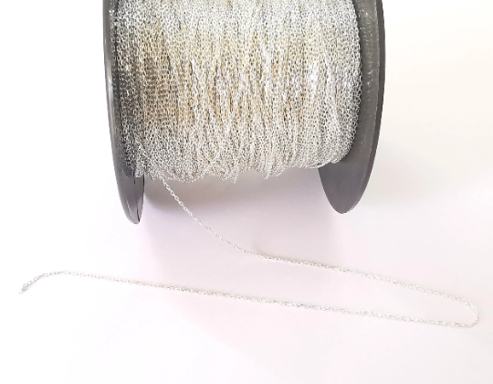 1 Feet Sterling Silver Rolo Chain 925 Solid Silver Soldered Rolo Chain (1,3mm) G30115