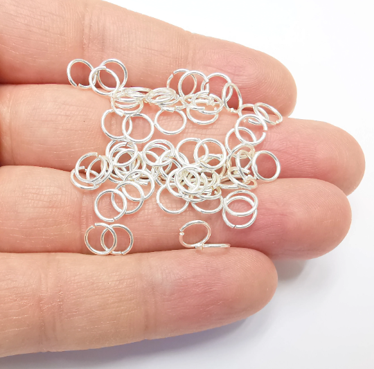 5 Solid Sterling Silver Jumpring (7,5mm) (Thickness 1mm - 18 Gauge) 925 Silver Jumpring Findings G30098
