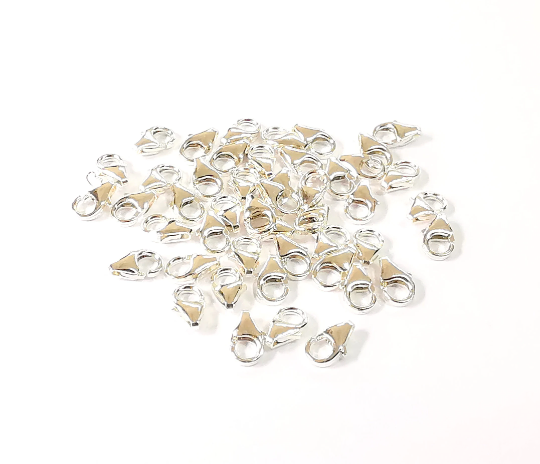 Sterling Silver Lobster Clasps 925 Solid Silver Findings (7x4mm) G30083