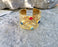 Gold Plated Brass Bracelet with Colored  Gemstones Adjustable SR18