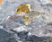 Butterfly and Flower Bracelet Gold Plated Brass Adjustable SR43