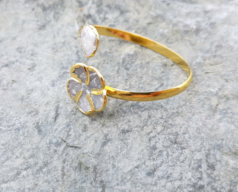 Bracelet with Real Pearls Gold Plated Brass Adjustable SR173