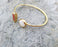 Bracelet with Fuchsia Agate Gemstone And Real Pearl Gold Plated Brass Adjustable SR174