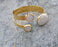 Bracelet with Real Pearls Gold Plated Brass Adjustable SR178