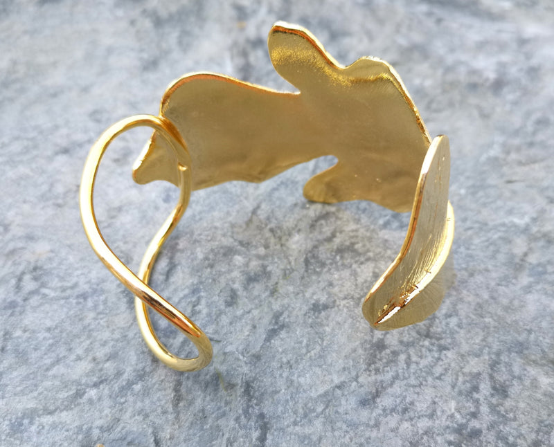 Bracelet with Real Pearl Gold Plated Brass Adjustable SR180