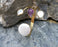 Bracelet with Purple Amethyst and Real Pearls Gold Plated Brass Adjustable SR197