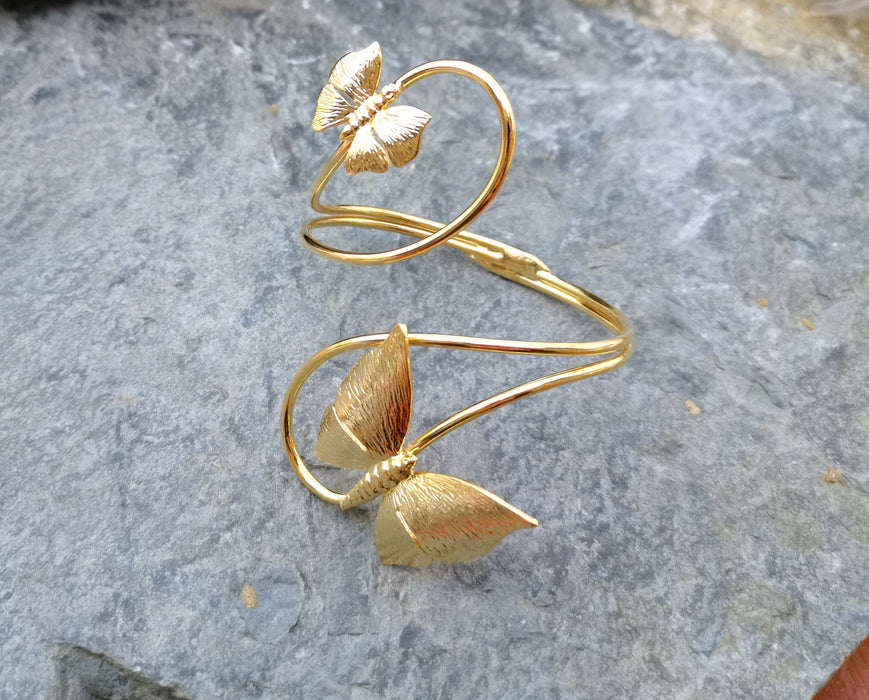 Butterflies Bracelet Gold Plated Brass Adjustable SR205