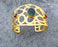 Bracelet with Colored Stones Gold Plated Brass Adjustable SR231