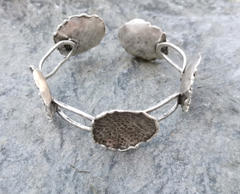 Bracelet Antique Silver Plated Brass Adjustable SR249