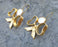 Earrings with Real Pearls Gold Plated Brass  SR262