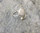 Ring with Real Pearl Antique Silver Plated Brass Adjustable SR273