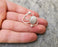 Ring with Real Pearl Antique Silver Plated Brass Adjustable SR273