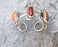 Bracelet with Colored Stones Antique Silver Plated Brass Adjustable SR289