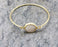 Wire Bracelet with Round Real Pearl Gold Plated Brass SR369