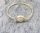 Wire Bracelet with Round Real Pearl Gold Plated Brass SR369