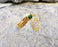 Bracelet with Green Gemstones Gold Plated Brass Adjustable SR66
