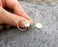Spiral Ring with Real Pearls Gold Plated Brass Adjustable SR83