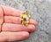 Flower Ring with Real Pearl Gold Plated Brass Adjustable SR104