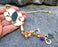Necklace with Colored Gemstones Gold Plated Brass Adjustable  SR109