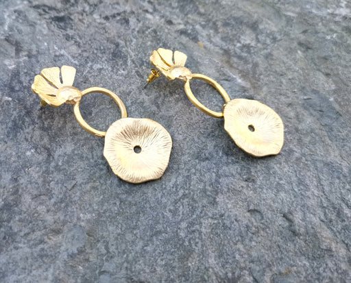 Flower Earrings Gold Plated Brass  SR123