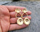 Flower Earrings Gold Plated Brass  SR123