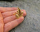 Leaf Shape Ring Gold Plated Brass Adjustable SR132