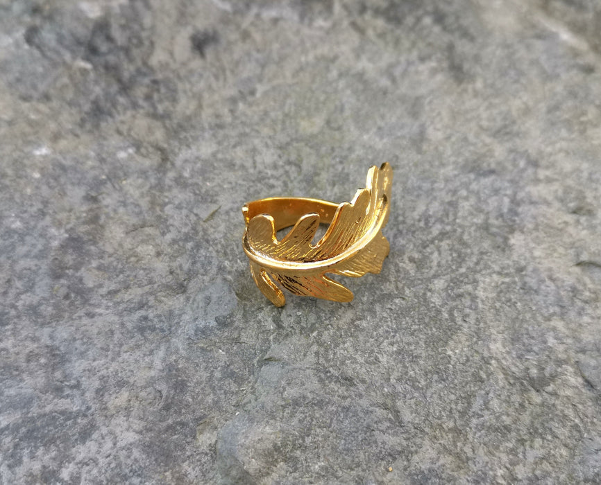 Ring Gold Plated Brass Adjustable SR133