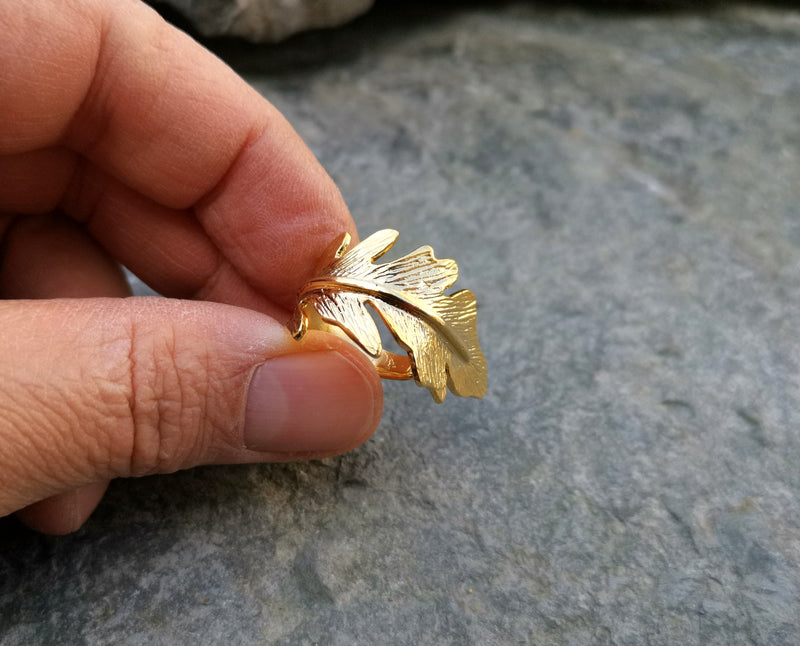 Ring Gold Plated Brass Adjustable SR133