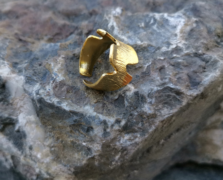 Ring Gold Plated Brass Adjustable SR134