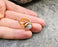 Ring with Real Pearl Gold Plated Brass Adjustable SR137