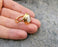 Ring with Real Pearl Gold Plated Brass Adjustable SR139