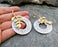 Earrings Gold and Antique Silver Plated Brass  SR154