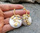 Earrings Gold and Antique Silver Plated Brass  SR156