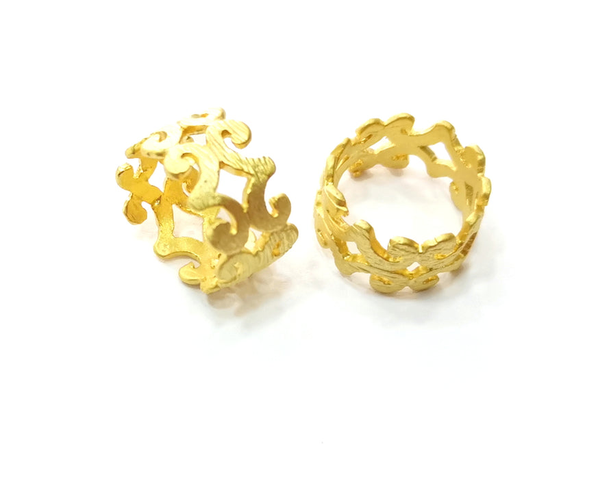 Knuckle Ring Gold Plated Brass 15mm inner "US 4" SR293