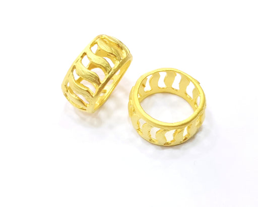Knuckle Ring Gold Plated Brass 15mm inner "US 4" SR295
