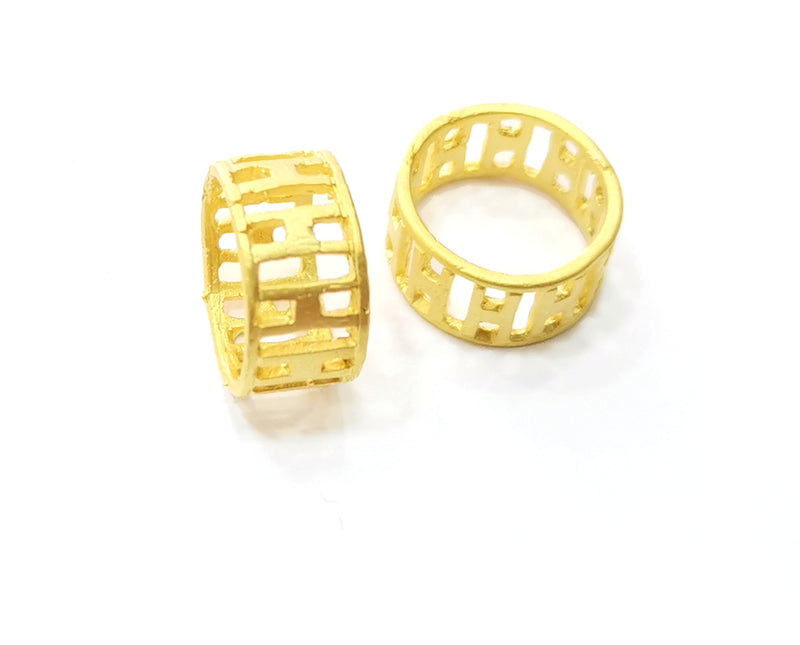 Knuckle Ring Gold Plated Brass 15mm inner "US 4" SR296