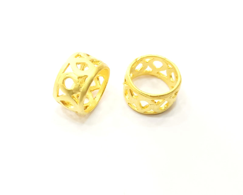 Knuckle Ring Gold Plated Brass 15mm Inner "US 4" SR301