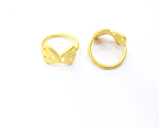 Knuckle Ring, Knot Ring Gold Plated Brass 15mm Inner "US 4" SR308