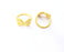 Knuckle Ring, Knot Ring Gold Plated Brass 15mm Inner "US 4" SR308