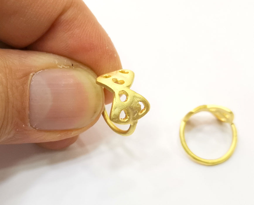 Knuckle Ring, Knot Ring Gold Plated Brass 15mm Inner "US 4" SR308