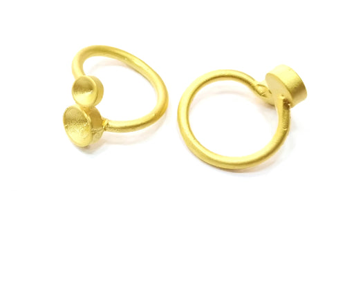 Knuckle Ring Gold Plated Brass 15mm Inner "US 4" SR309